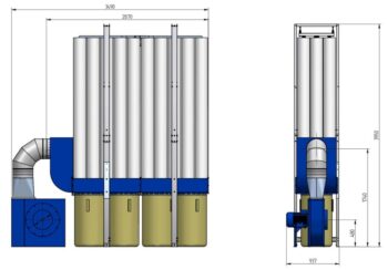 Filter unit ADAMIK FT 650 dimensions